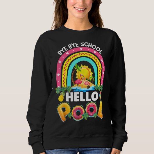 Rainbow Dag Dag Dag School Hallo Pool Afgelopen da Trui (Voorkant)