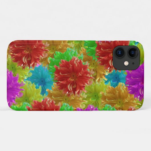 Rainbow Dahlia Flower Explosion Case-Mate iPhone Case (Achterkant (horizontaal))