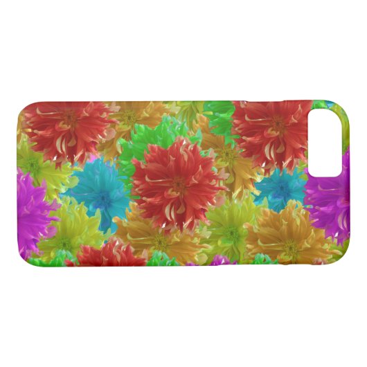 Rainbow Dahlia Flower Explosion Case-Mate iPhone Case (Achterkant (Horizontaal))