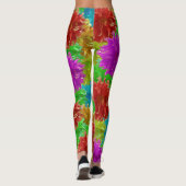 Rainbow Dahlia Flower Explosion Leggings (Achterkant)