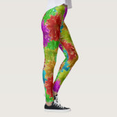 Rainbow Dahlia Flower Explosion Leggings (Rechts)