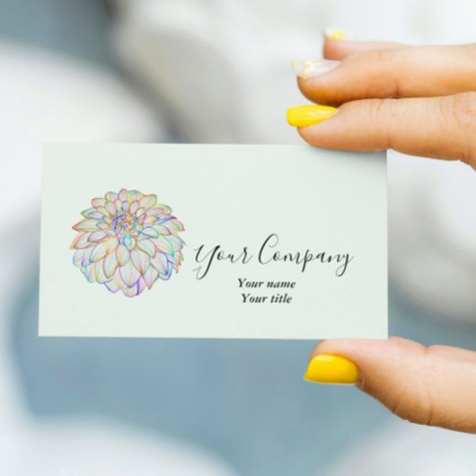 Rainbow Dahlia Visitekaartje