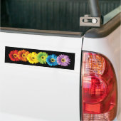 Rainbow Daisies Bumpersticker (Op Truck)