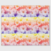 Rainbow Daisies Cadeaupapier (Vlak)
