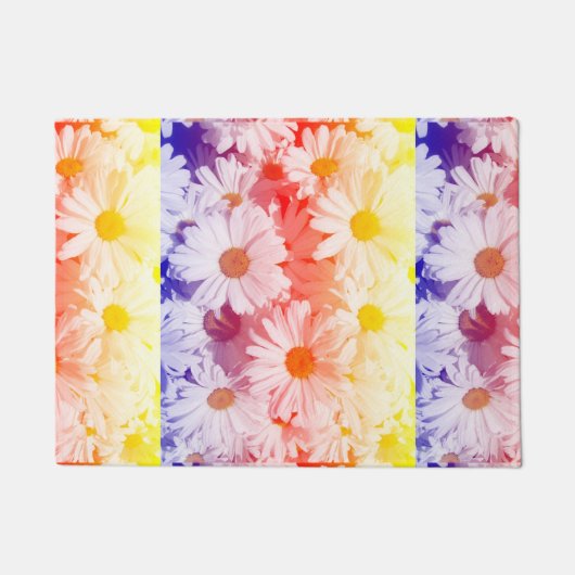 Rainbow Daisies Deurmat (Voorkant)