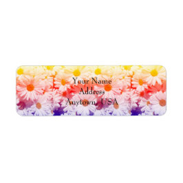 Rainbow Daisies Etiket