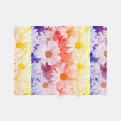 Rainbow Daisies Fleece Deken (Voorkant (Horizontaal))