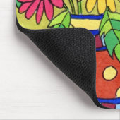 Rainbow Daisies in Designer Vase Muismat (Hoek)