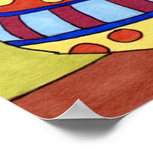 Rainbow Daisies in Designer Vase Poster (Hoek)