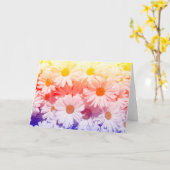 Rainbow Daisies Kaart (Gele Bloem)