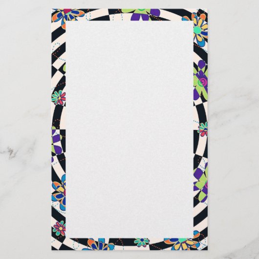 Rainbow Daisies Kaleidoscoop Briefpapier (Voorkant)