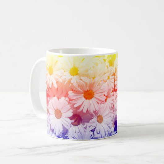 Rainbow Daisies Koffiemok (Voorkant links)