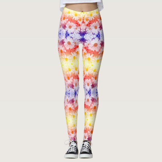 Rainbow Daisies Leggings (Voorkant)