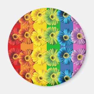 Rainbow Daisies Magneet