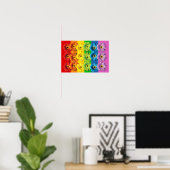 Rainbow Daisies Poster (Thuiskantoor)