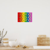 Rainbow Daisies Poster (Keuken)