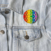 Rainbow Daisies Ronde Button 5,7 Cm (In situ)