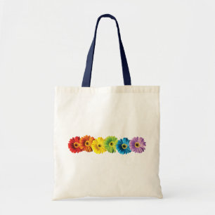 Rainbow Daisies Tote Bag