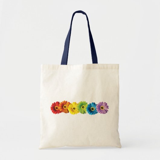 Rainbow Daisies Tote Bag (Voorkant)