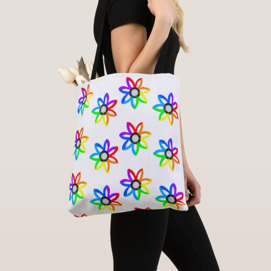 Rainbow Daisies Tote Bag (Dichtbij)
