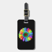 Rainbow Daisy Bagagelabel (Voorkant verticaal)