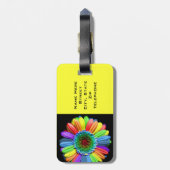 Rainbow Daisy Bagagelabel (Achterkant verticaal)
