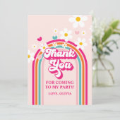 Rainbow Daisy bedankt Kaart (Staand voorkant)