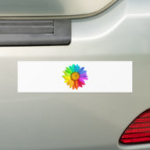 Rainbow Daisy Bumpersticker (Op auto)