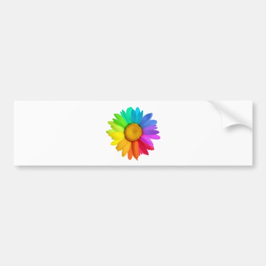 Rainbow Daisy Bumpersticker (Voorkant)