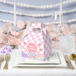 Rainbow Daisy Floral Car Birthday Bedankdoosjes