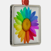 Rainbow Daisy Metalen Ornament (Rechts)