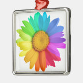 Rainbow Daisy Metalen Ornament (Links)