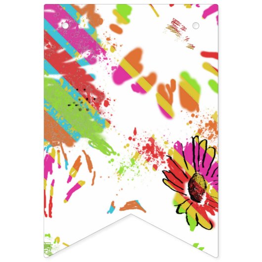 Rainbow Daisy Strip Design Vlaggetjes (Derde vlag)