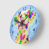 Rainbow Dalmatian Ronde Klok (Hoek)