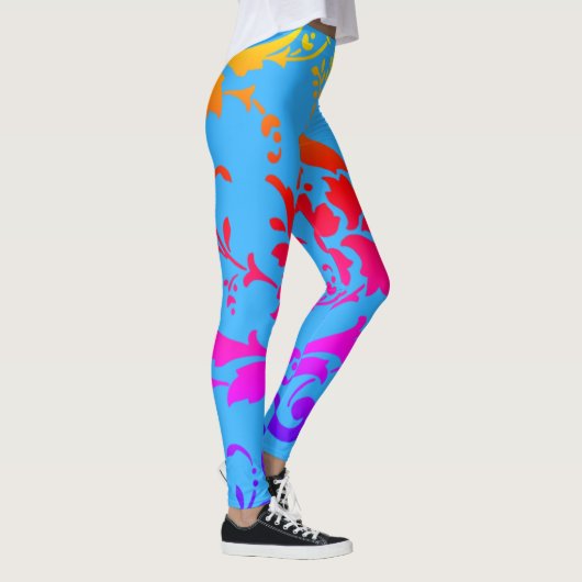 Rainbow Damask Pattern Leggings (Rechts)