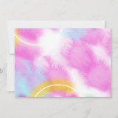 Rainbow Dance Disco Party Neon Glow Foto Kaart (Achterkant)