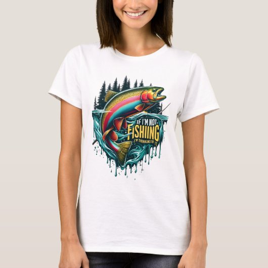 Rainbow Dance Een levendige vis springt uit het wa T-shirt (Voorkant)