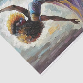 Rainbow Dance Joyful Spirit in Motion Decoupage Tissuepapier (Detail)