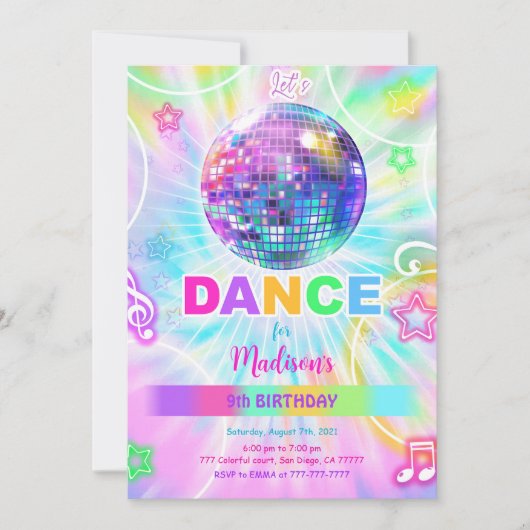 Rainbow Dance Verjaardag Kaart (Voorkant)