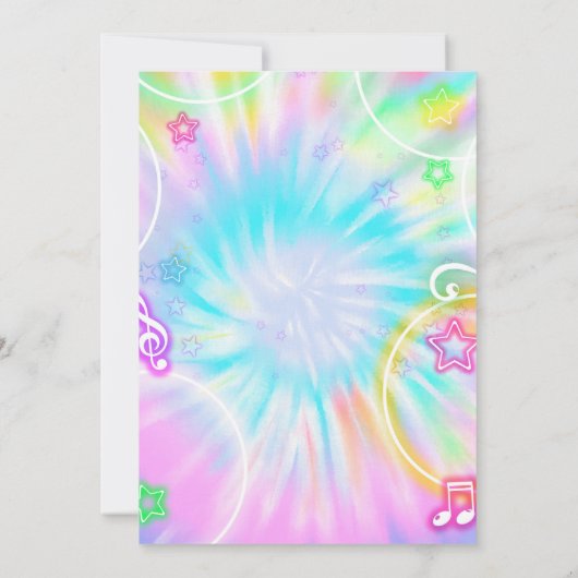 Rainbow Dance Verjaardag Kaart (Achterkant)