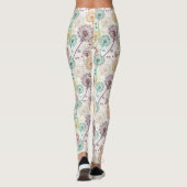 Rainbow Dandelion Breeze – grillige bloemen Leggings (Achterkant)