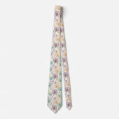Rainbow Dandelion Breeze – grillige bloemen Stropdas (Voorkant)