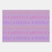 Rainbow Dandelion Seed Striped Line Art Inpakpapier Vel (Voorkant 3)