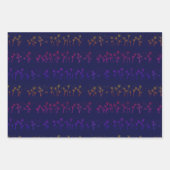 Rainbow Dandelion Seed Striped Line Art Inpakpapier Vel (Voorkant)