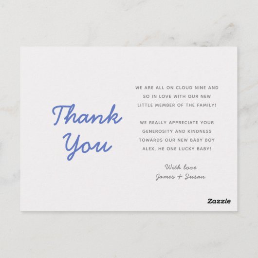 Rainbow dank je kaart, Nieuwe baby aankondiging Briefkaart (Achterkant)