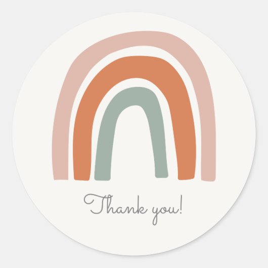 Rainbow Dank je wel, Sticker (Voorkant)