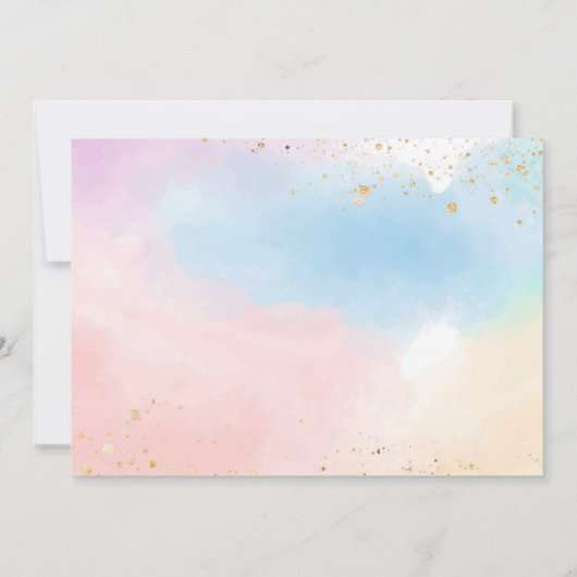 Rainbow Dank u kaart verjaardagsfeestje (Achterkant)