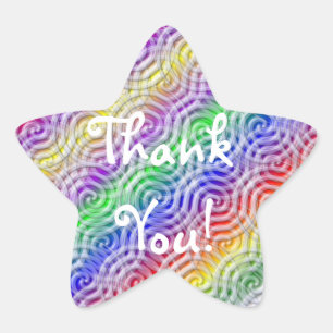 Rainbow Dank u Star Sticker