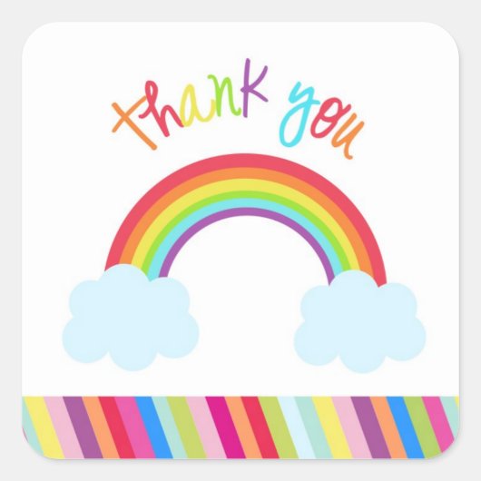 Rainbow Dank u voor Stickers (Voorkant)