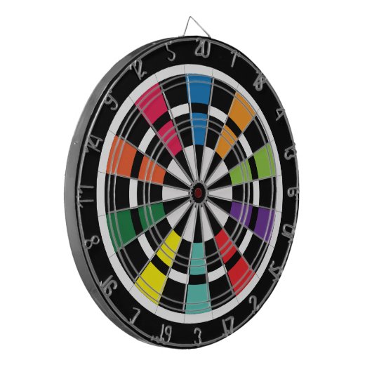 Rainbow Dartboard Dartbord (Voorkant Links)